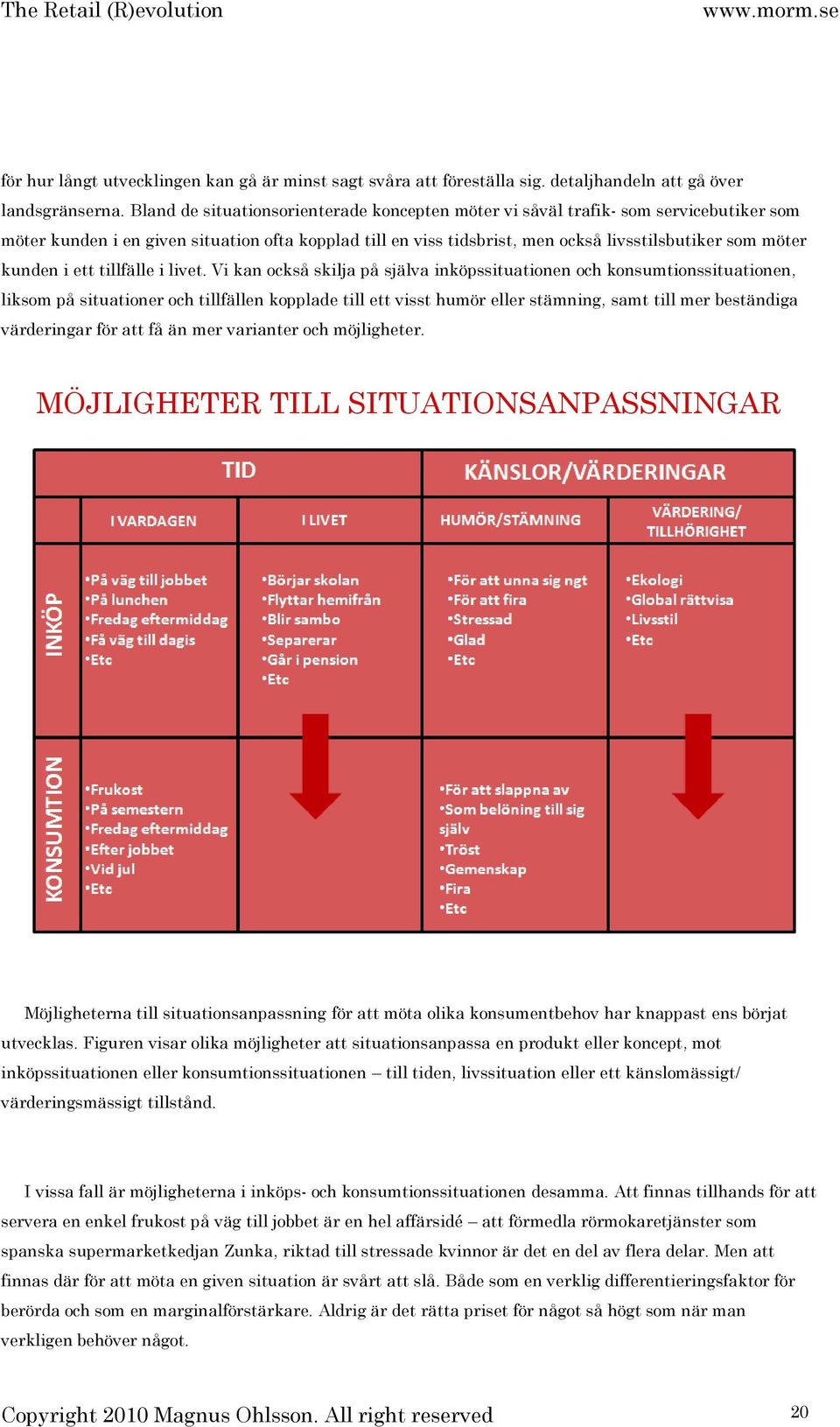 kunden i ett tillfälle i livet.