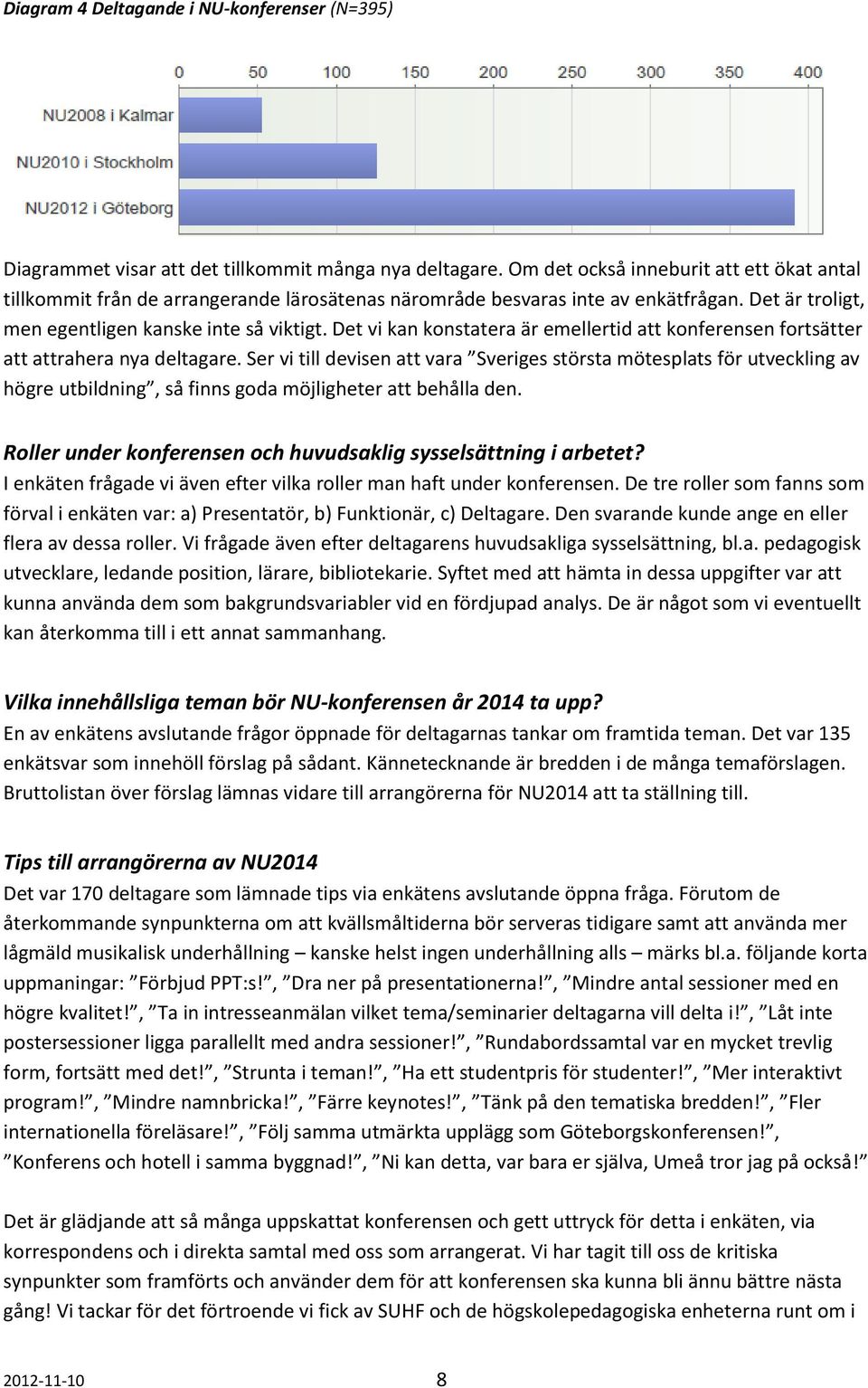 Det vi kan konstatera är emellertid att konferensen fortsätter att attrahera nya deltagare.