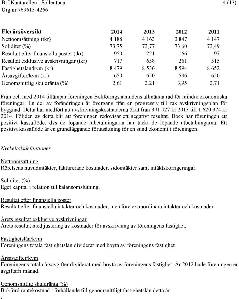 tillämpar föreningen Bokföringsnämndens allmänna råd för mindre ekonomiska föreningar. En del av förändringen är övergång från en progressiv till rak avskrivningsplan för byggnad.