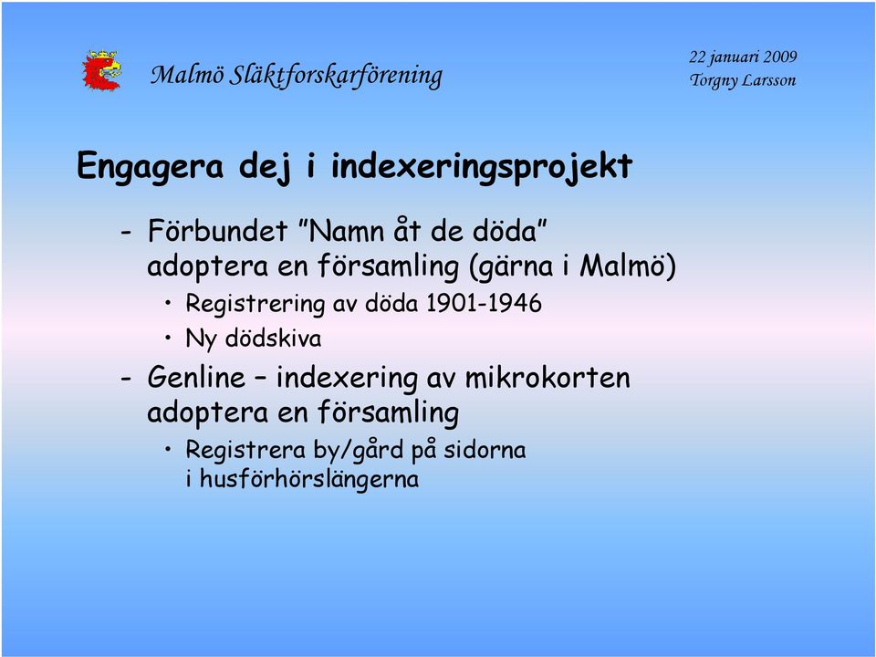 1901-1946 Ny dödskiva - Genline indexering av mikrokorten