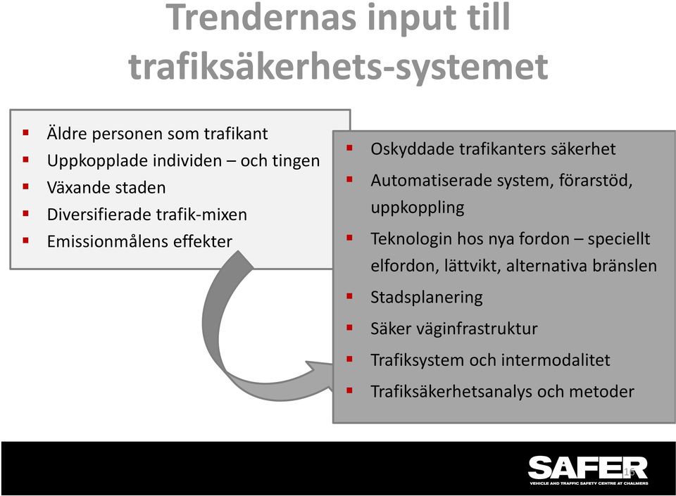 Automatiserade system, förarstöd, uppkoppling Teknologin hos nya fordon speciellt elfordon, lättvikt,