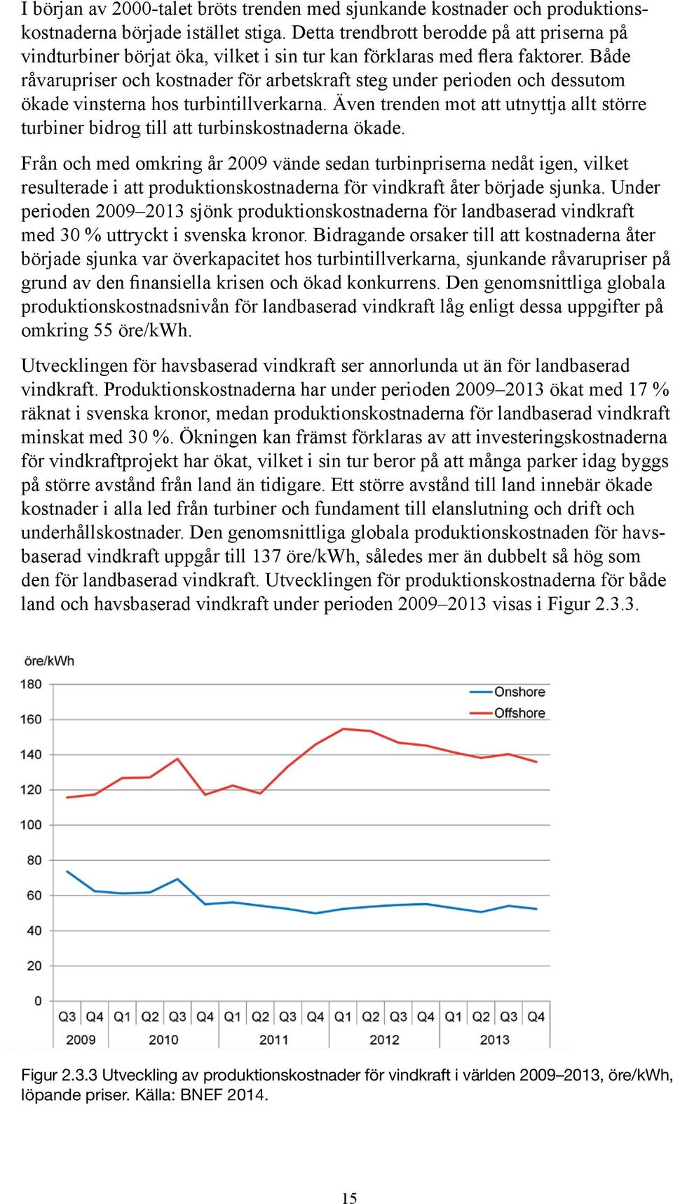 Både råvarupriser och kostnader för arbetskraft steg under perioden och dessutom ökade vinsterna hos turbintillverkarna.