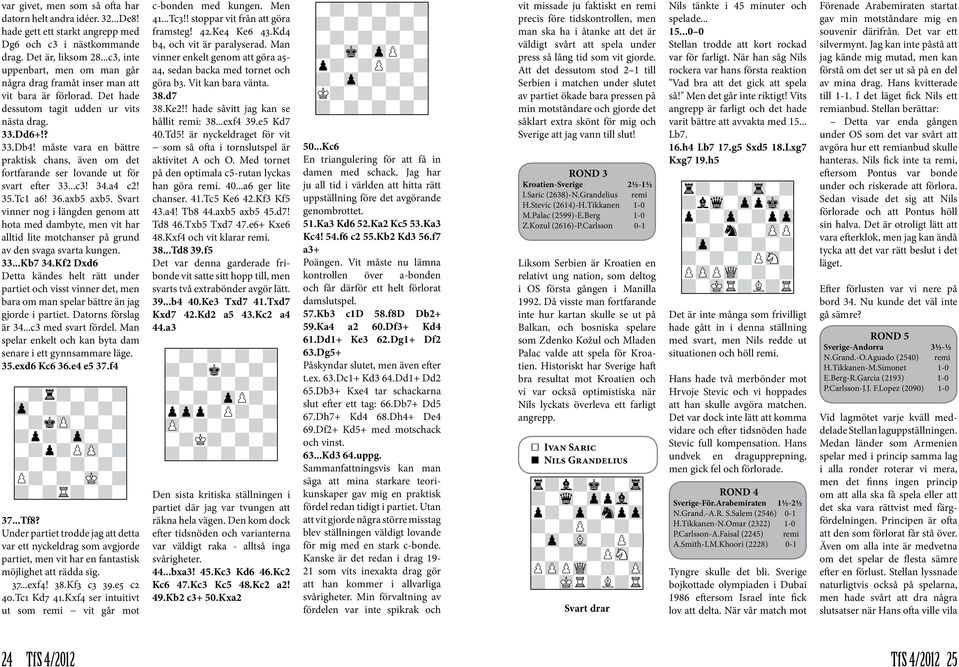 måste vara en bättre praktisk chans, även om det fortfarande ser lovande ut för svart efter 33...c3! 34.a4 c2! 35.Tc1 a6! 36.axb5 axb5.