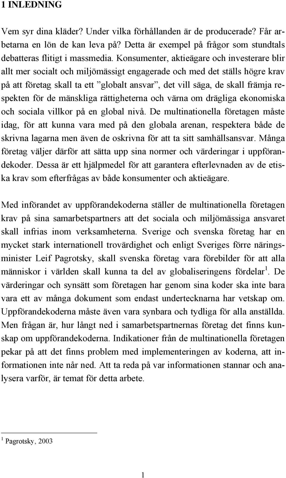 respekten för de mänskliga rättigheterna och värna om drägliga ekonomiska och sociala villkor på en global nivå.