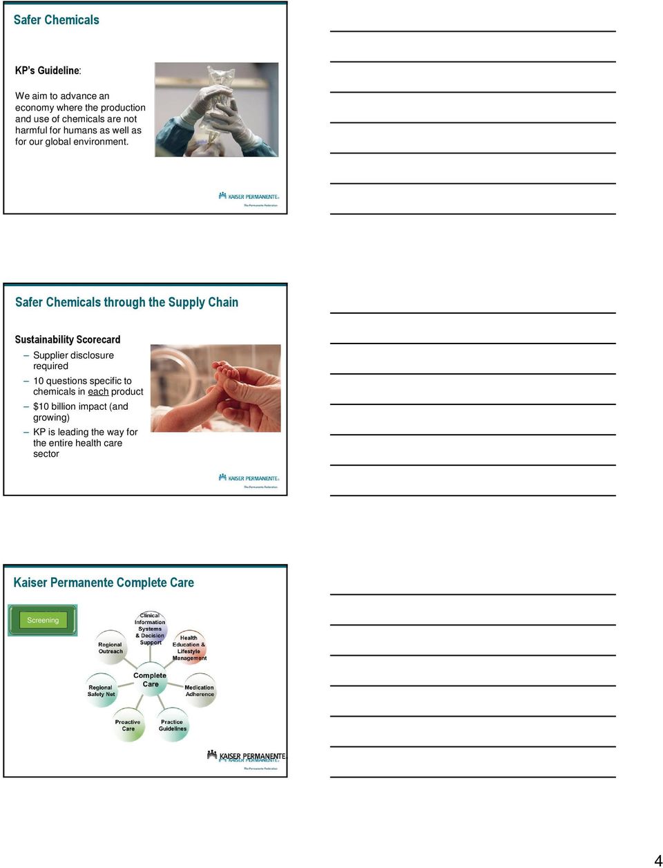 Safer Chemicals through the Supply Chain Sustainability Scorecard Supplier disclosure required 10 questions specific