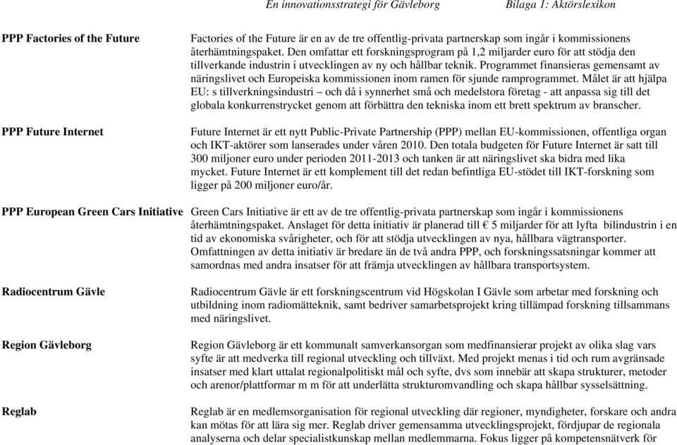 Programmet finansieras gemensamt av näringslivet och Europeiska kommissionen inom ramen för sjunde ramprogrammet.