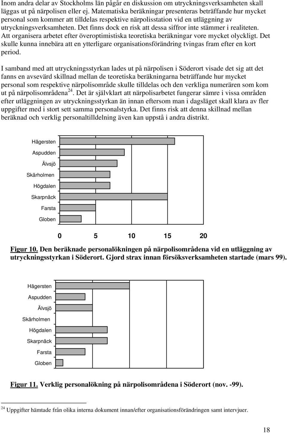 Det finns dock en risk att dessa siffror inte stämmer i realiteten. Att organisera arbetet efter överoptimistiska teoretiska beräkningar vore mycket olyckligt.