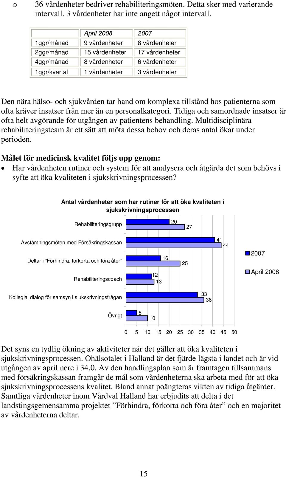 sjukvården tar hand om komplexa tillstånd hos patienterna som ofta kräver insatser från mer än en personalkategori.