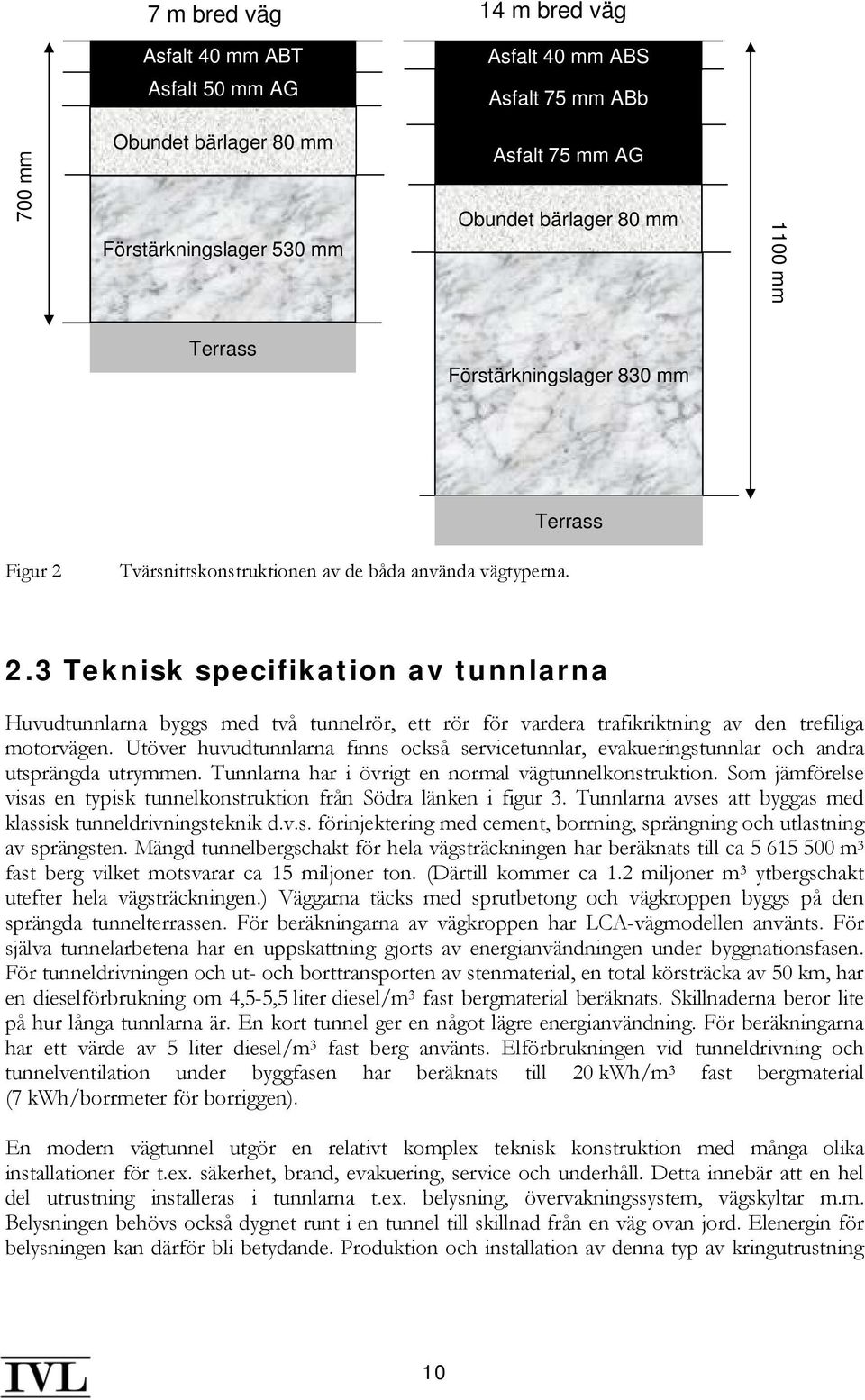 Utöver huvudtunnlarna finns också servicetunnlar, evakueringstunnlar och andra utsprängda utrymmen. Tunnlarna har i övrigt en normal vägtunnelkonstruktion.