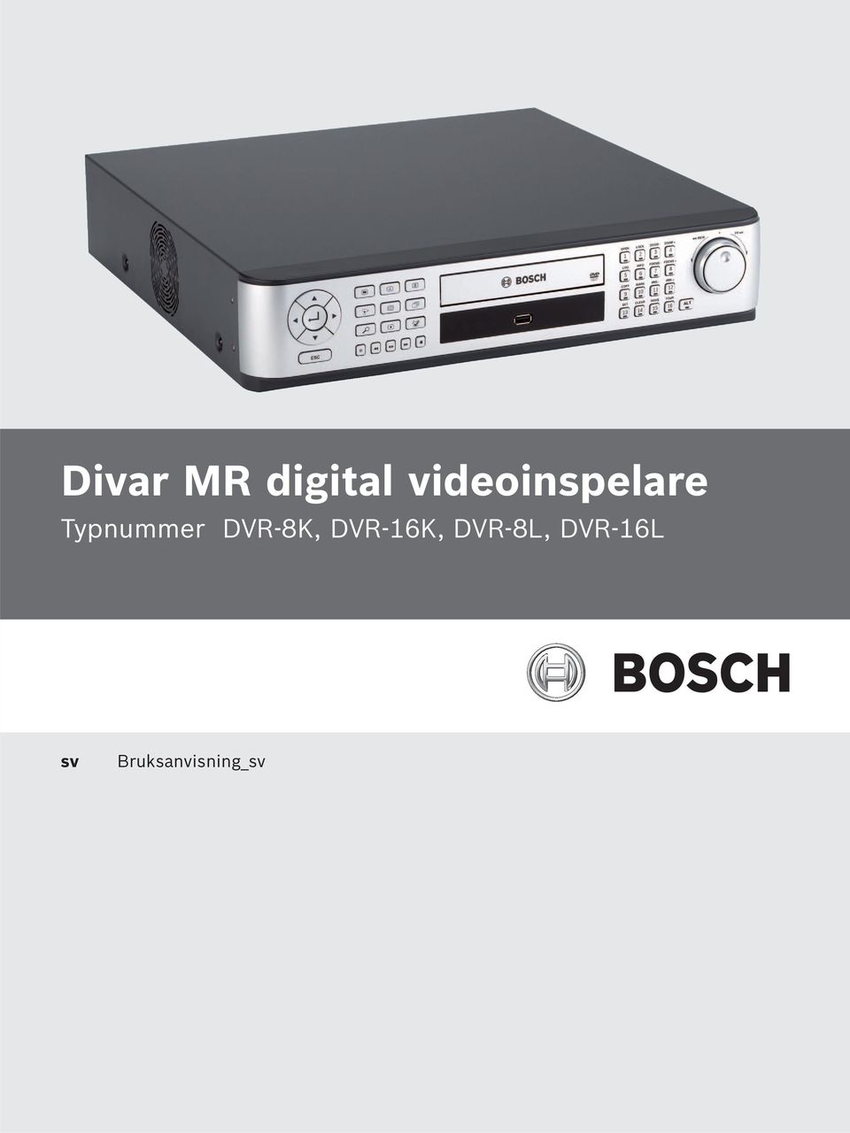 Typnummer DVR-8K,