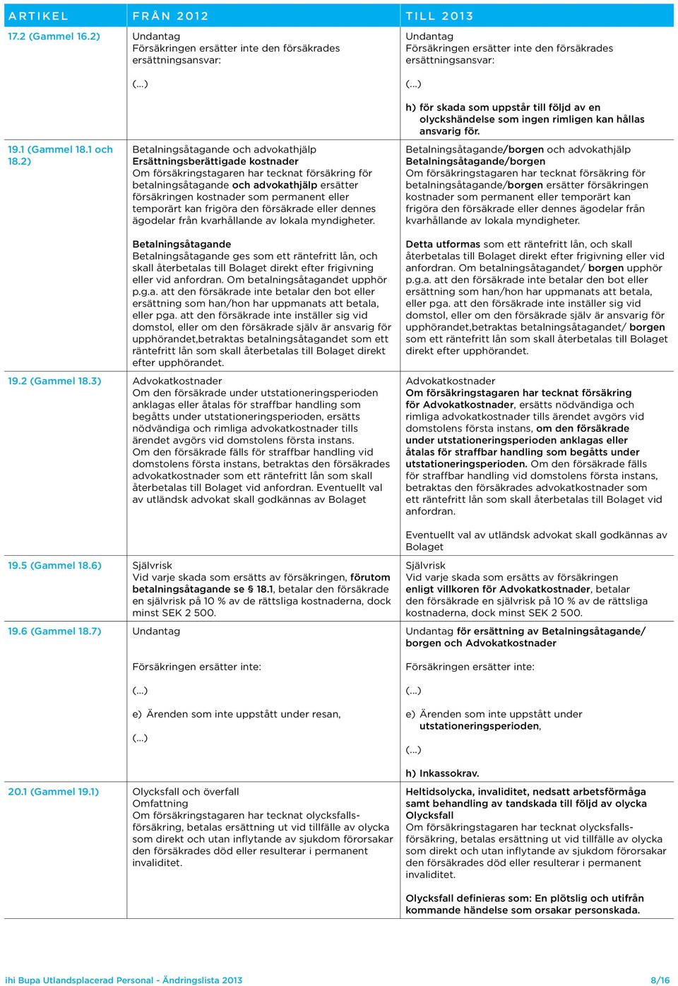 permanent eller temporärt kan frigöra den försäkrade eller dennes ägodelar från kvarhållande av lokala myndigheter.