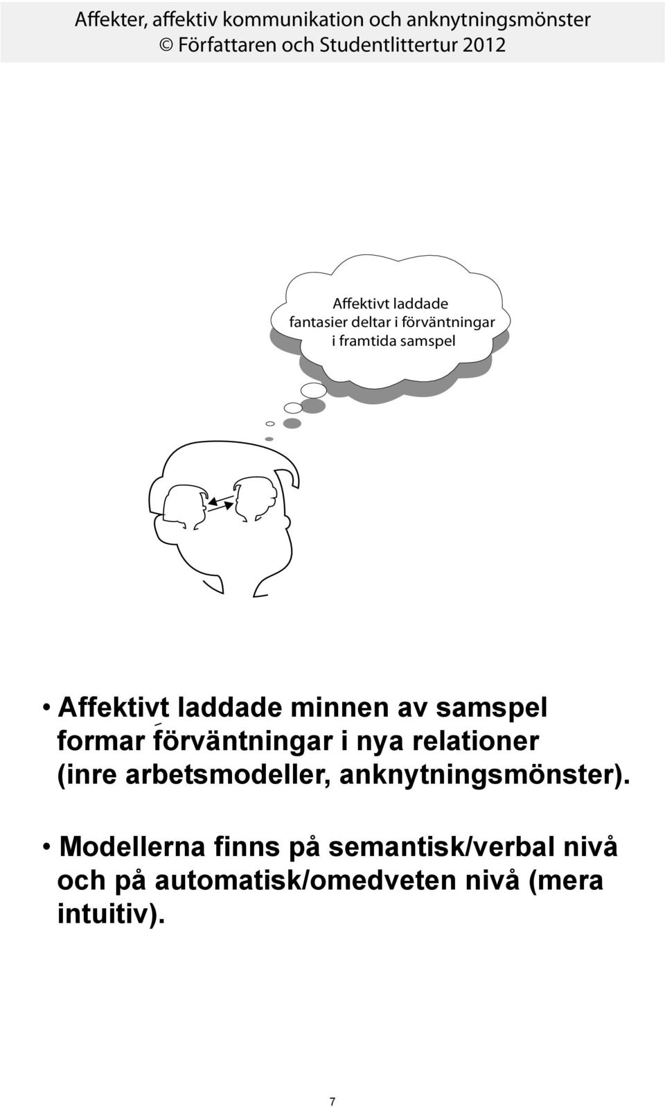 relationer (inre arbetsmodeller, anknytningsmönster).