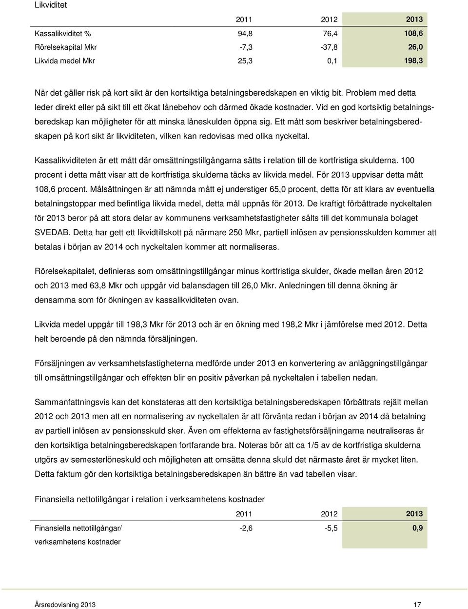 Vid en god kortsiktig betalningsberedskap kan möjligheter för att minska låneskulden öppna sig.