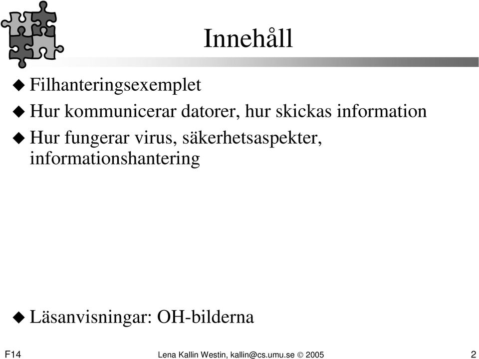 säkerhetsaspekter, informationshantering