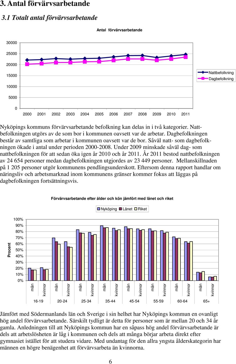 två kategorier. Nattbefolkningen utgörs av de som bor i kommunen oavsett var de arbetar. Dagbefolkningen består av samtliga som arbetar i kommunen oavsett var de bor.