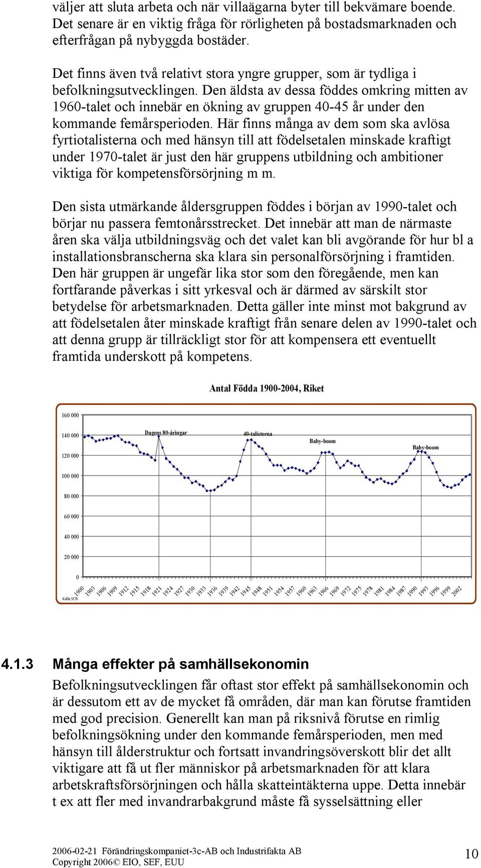 Den äldsta av dessa föddes omkring mitten av 1960-talet och innebär en ökning av gruppen 40-45 år under den kommande femårsperioden.