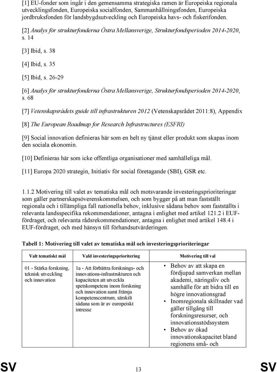 26-29 [6] Analys för strukturfonderna Östra Mellansverige, Strukturfondsperioden 2014-2020, s.