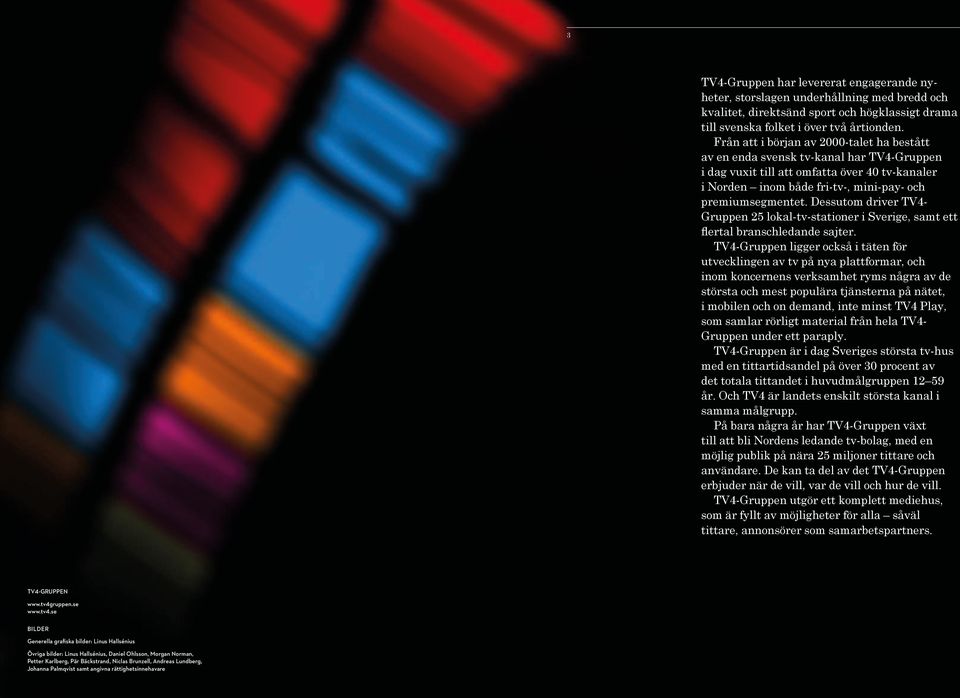Dessutom driver TV4- Gruppen 25 lokal-tv-stationer i Sverige, samt ett flertal branschledande sajter.