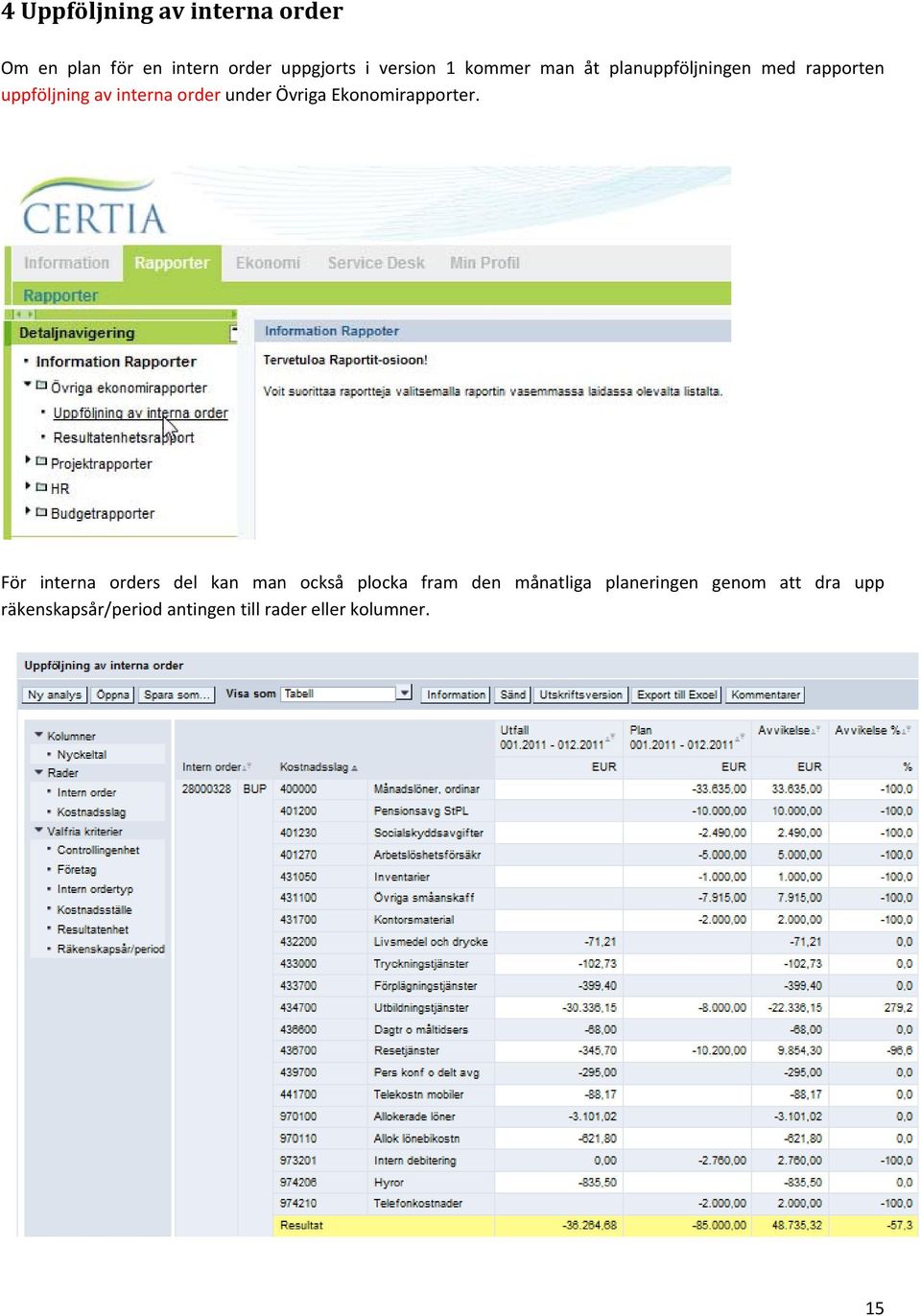 Övriga Ekonomirapporter.