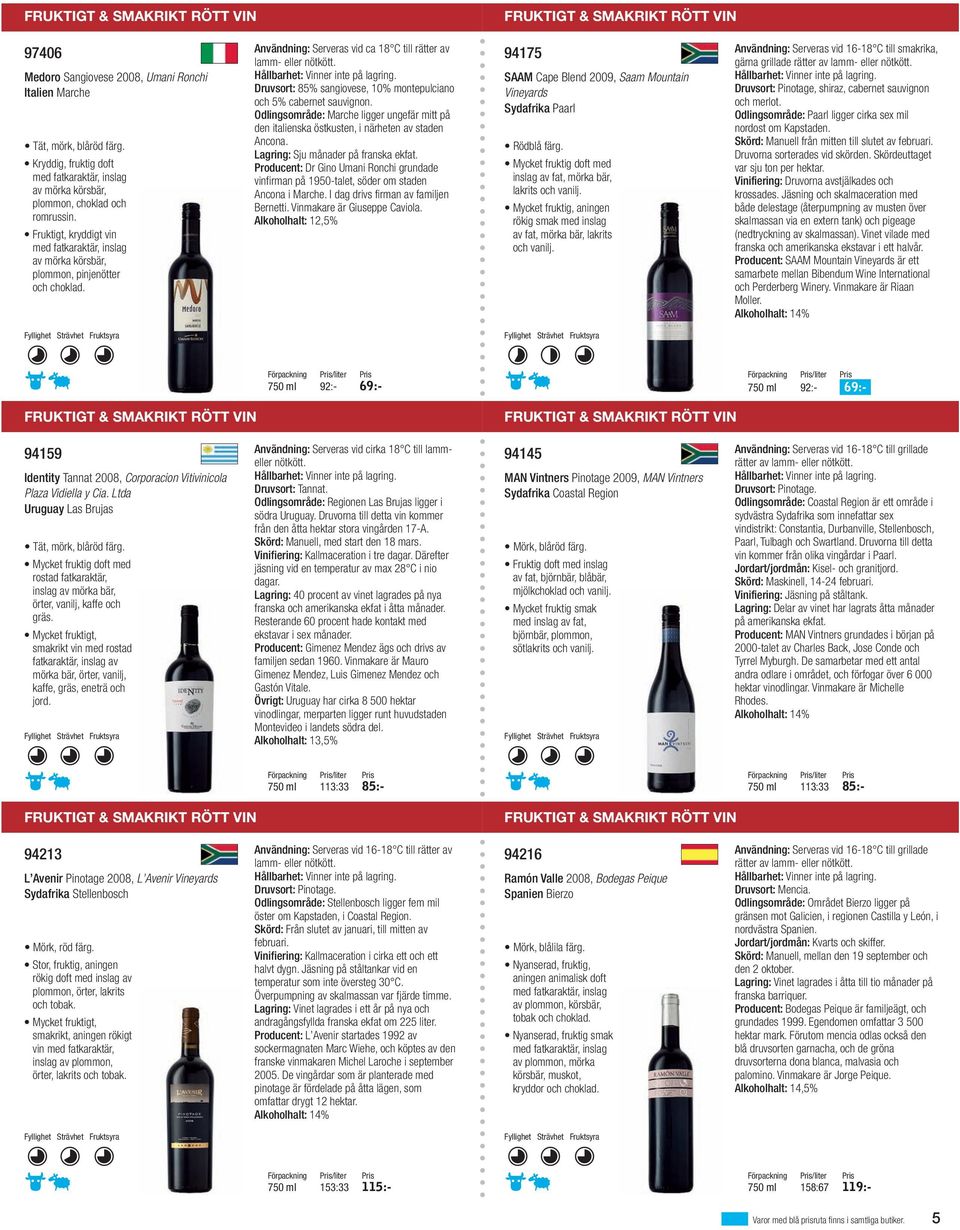 8 8 9 FRUKTIGT & SMAKRIKT RÖTT VIN 94159 Identity Tannat 2008, Corporacion Vitivinicola Plaza Vidiella y Cia. Ltda Uruguay Las Brujas Tät, mörk, blåröd färg.