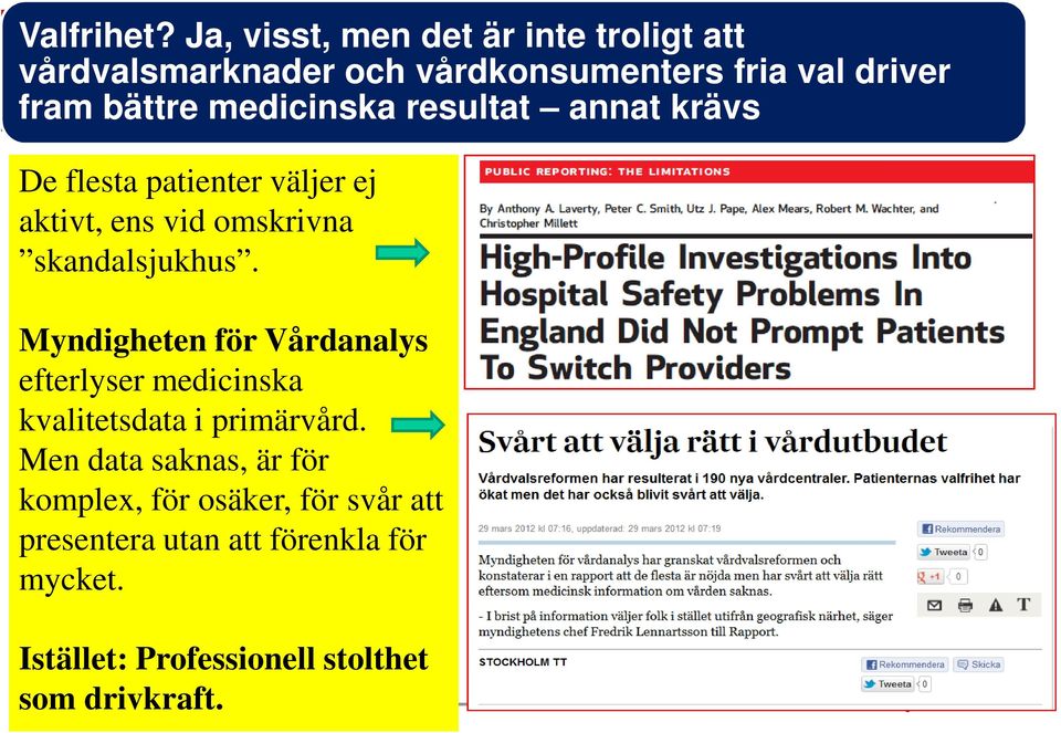 medicinska resultat annat krävs De flesta patienter väljer ej aktivt, ens vid omskrivna skandalsjukhus.