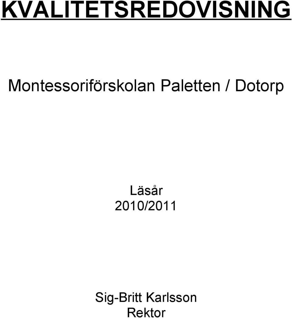 Paletten / Dotorp Läsår