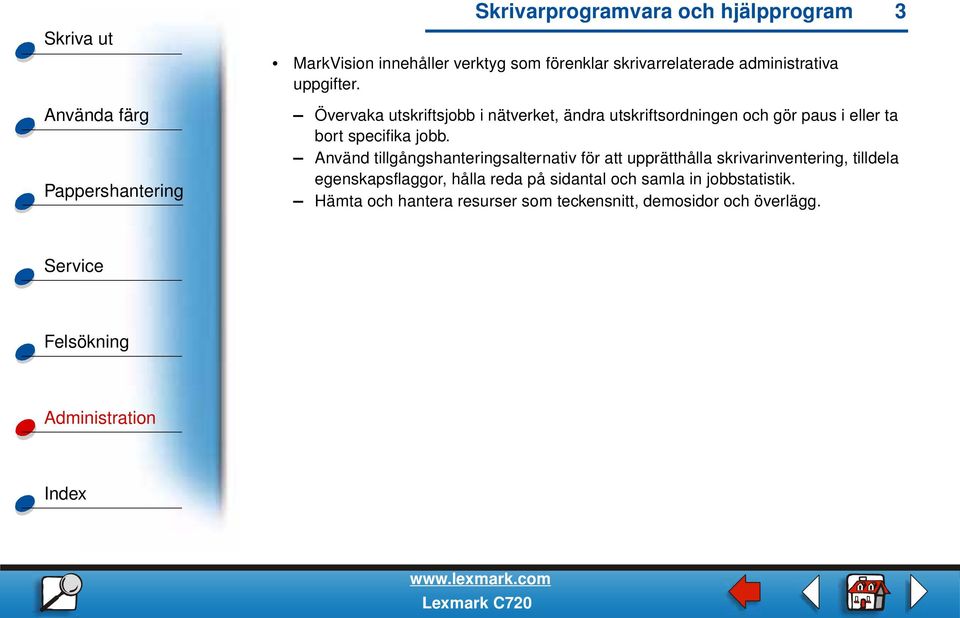 Övervaka utskriftsjobb i nätverket, ändra utskriftsordningen och gör paus i eller ta bort specifika jobb.