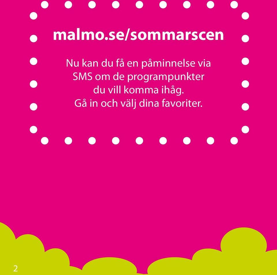 påminnelse via SMS om de