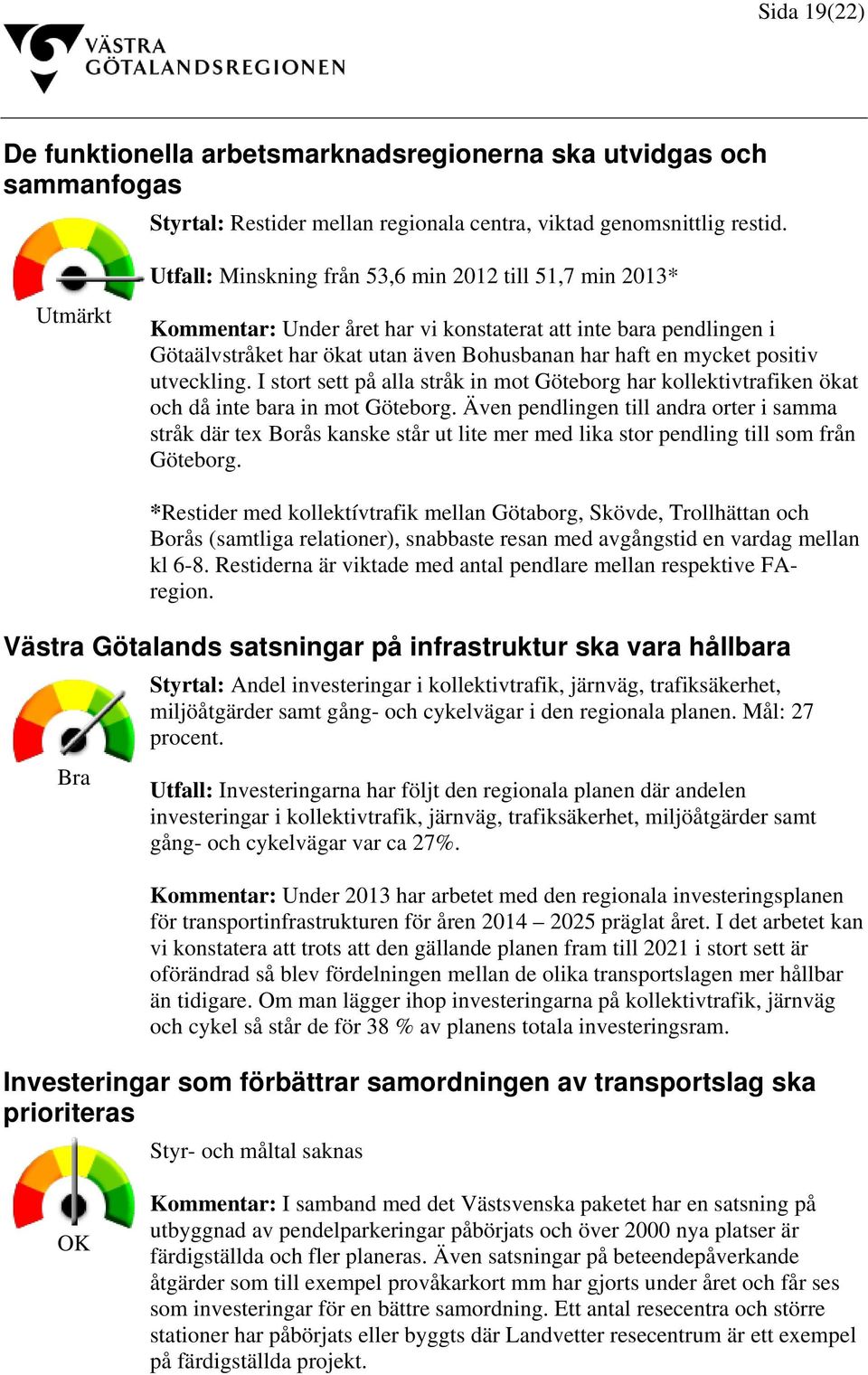 positiv utveckling. I stort sett på alla stråk in mot Göteborg har kollektivtrafiken ökat och då inte bara in mot Göteborg.