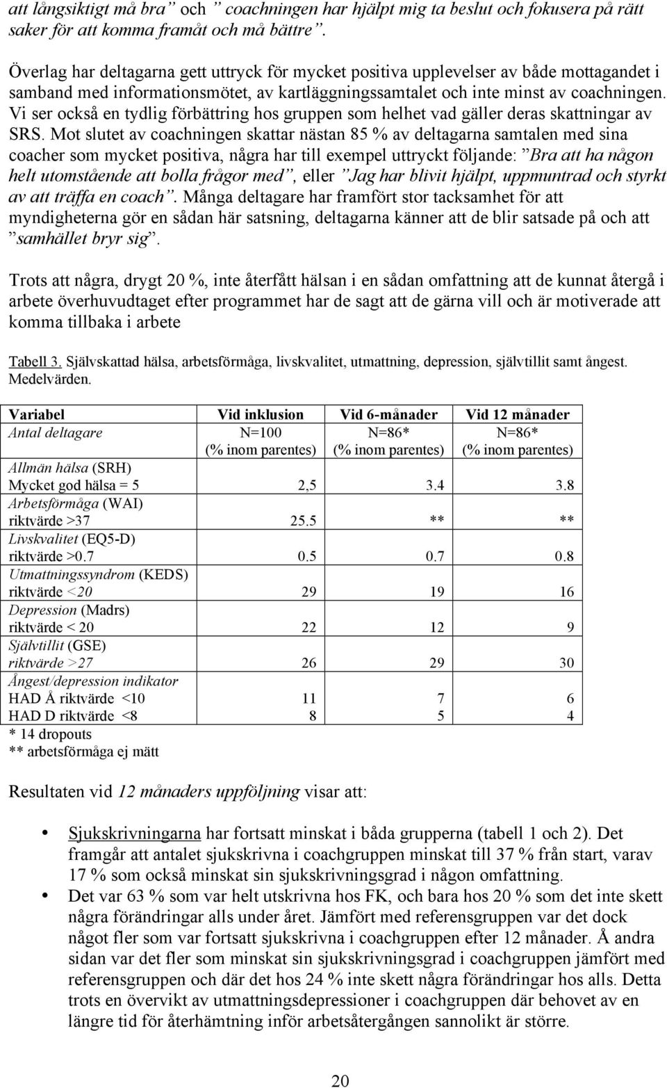 Vi ser också en tydlig förbättring hos gruppen som helhet vad gäller deras skattningar av SRS.