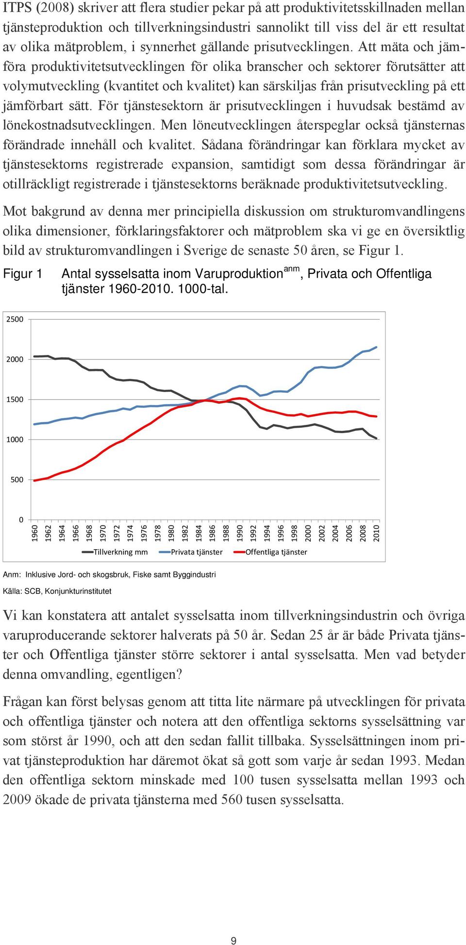 Att mäta och jämföra produktivitetsutvecklingen för olika branscher och sektorer förutsätter att volymutveckling (kvantitet och kvalitet) kan särskiljas från prisutveckling på ett jämförbart sätt.