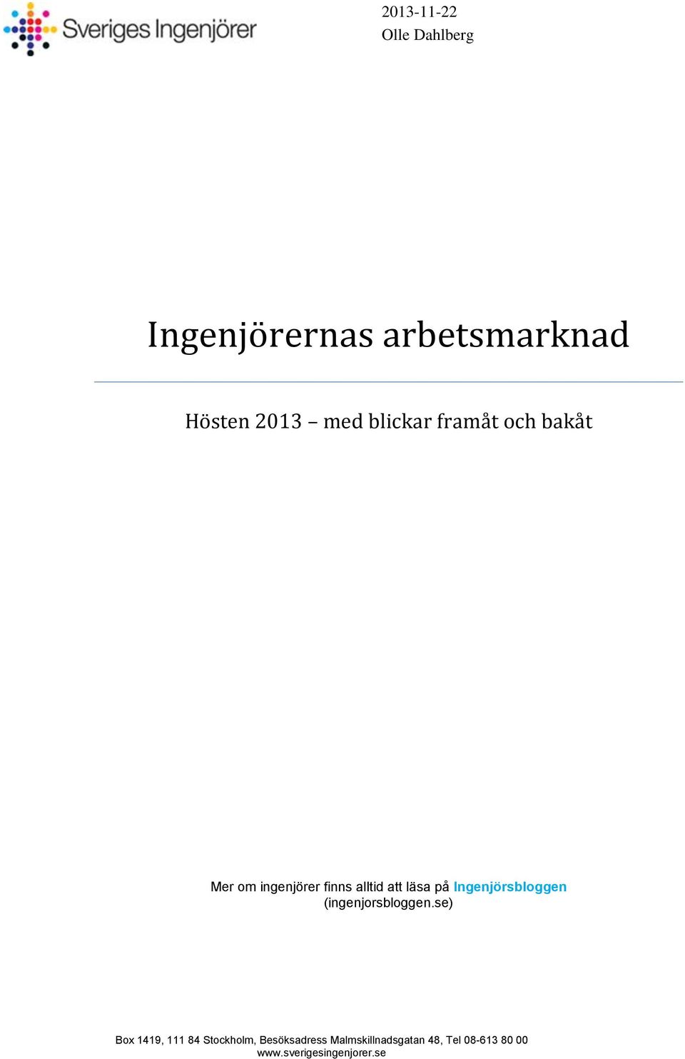 Ingenjörsbloggen (ingenjorsbloggen.