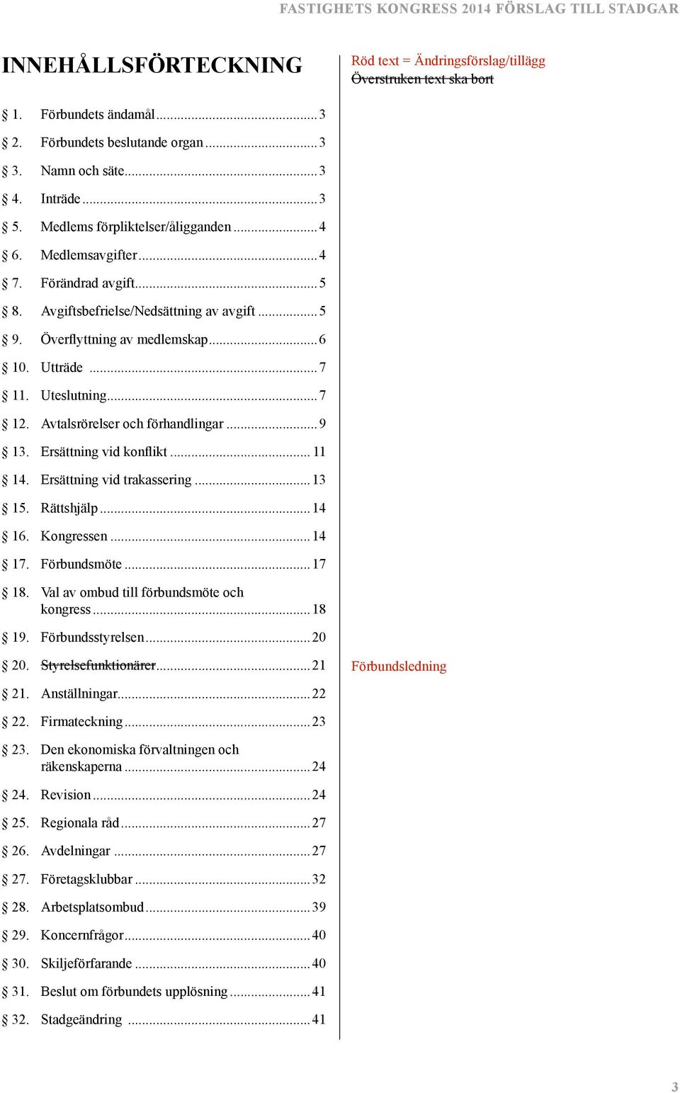 ..7 12. Avtalsrörelser och förhandlingar...9 13. Ersättning vid konflikt... 11 14. Ersättning vid trakassering...13 15. Rättshjälp...14 16. Kongressen...14 17. Förbundsmöte...17 18.