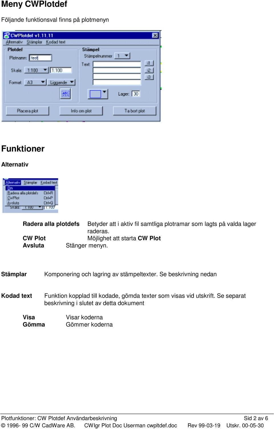 Stämplar Komponering och lagring av stämpeltexter.