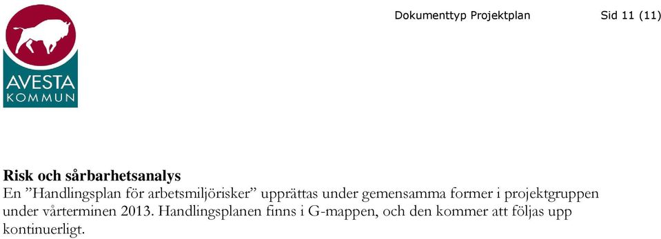gemensamma former i projektgruppen under vårterminen 2013.