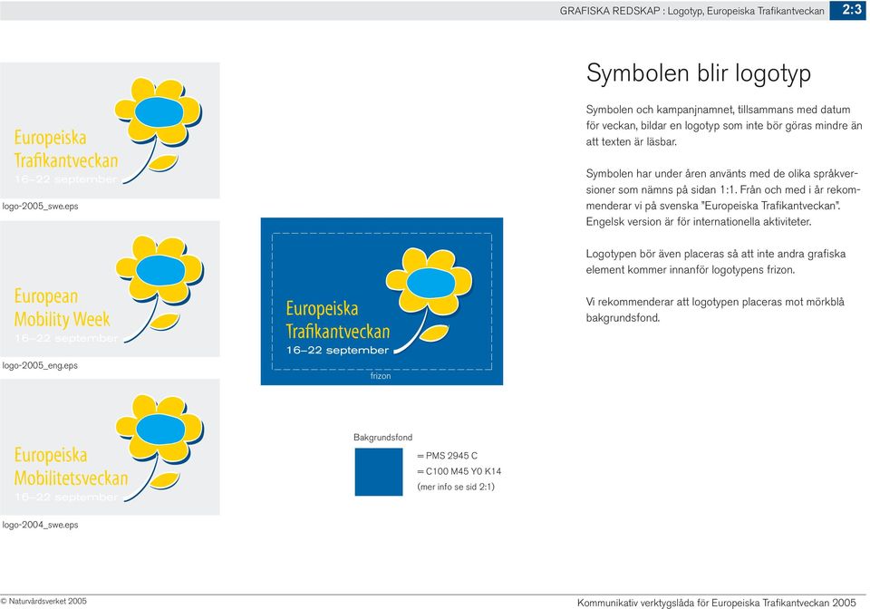 Från och med i år rekommenderar vi på svenska Europeiska Trafikantveckan. Engelsk version är för internationella aktiviteter.