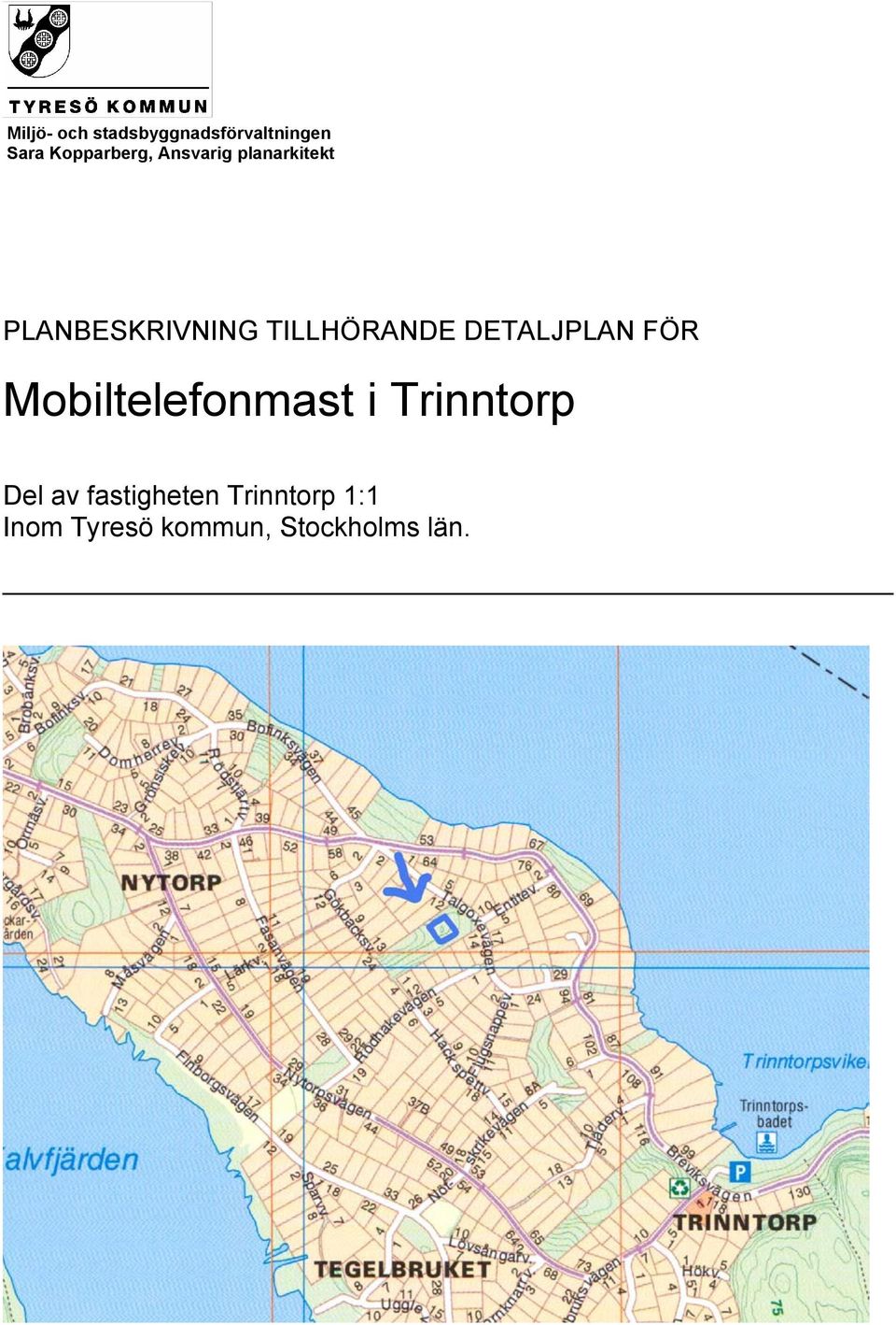 DETALJPLAN FÖR Mobiltelefonmast i Trinntorp Del av