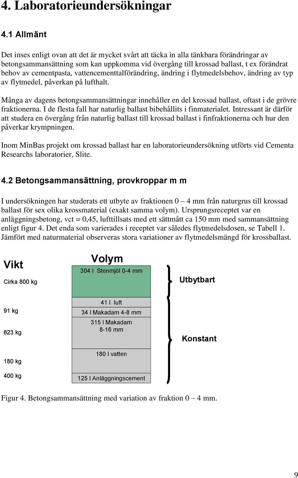 cementpasta, vattencementtalförändring, ändring i flytmedelsbehov, ändring av typ av flytmedel, påverkan på lufthalt.