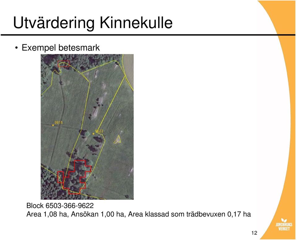 Area 1,08 ha, Ansökan 1,00 ha,