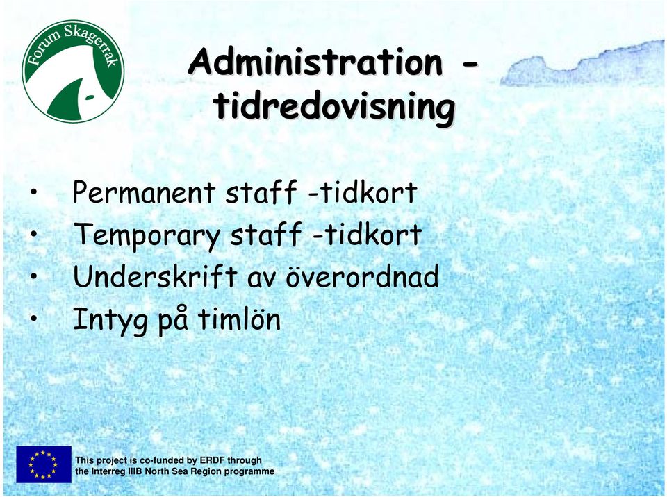 -tidkort Temporary staff