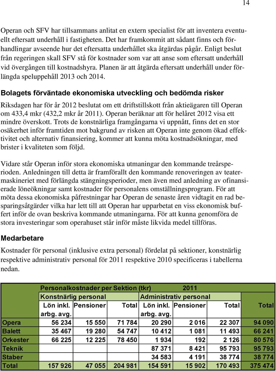 Enligt beslut från regeringen skall SFV stå för kostnader som var att anse som eftersatt underhåll vid övergången till kostnadshyra.