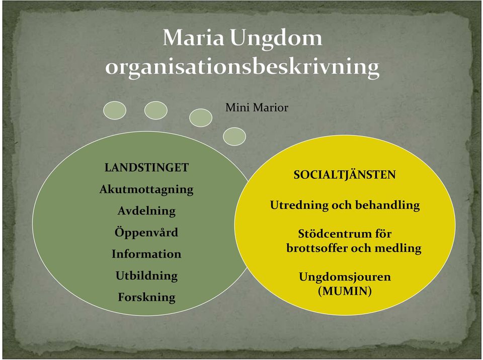 SOCIALTJÄNSTEN Utredning och behandling