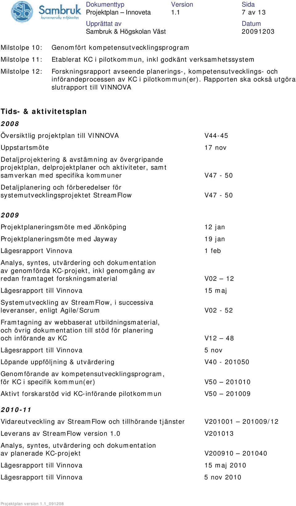 kompetensutvecklings- och införandeprocessen av KC i pilotkommun(er).