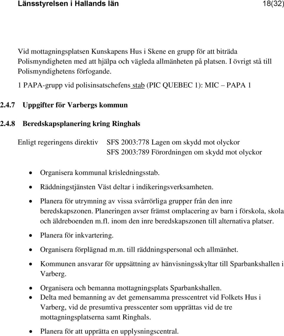 7 Uppgifter för Varbergs kommun 2.4.