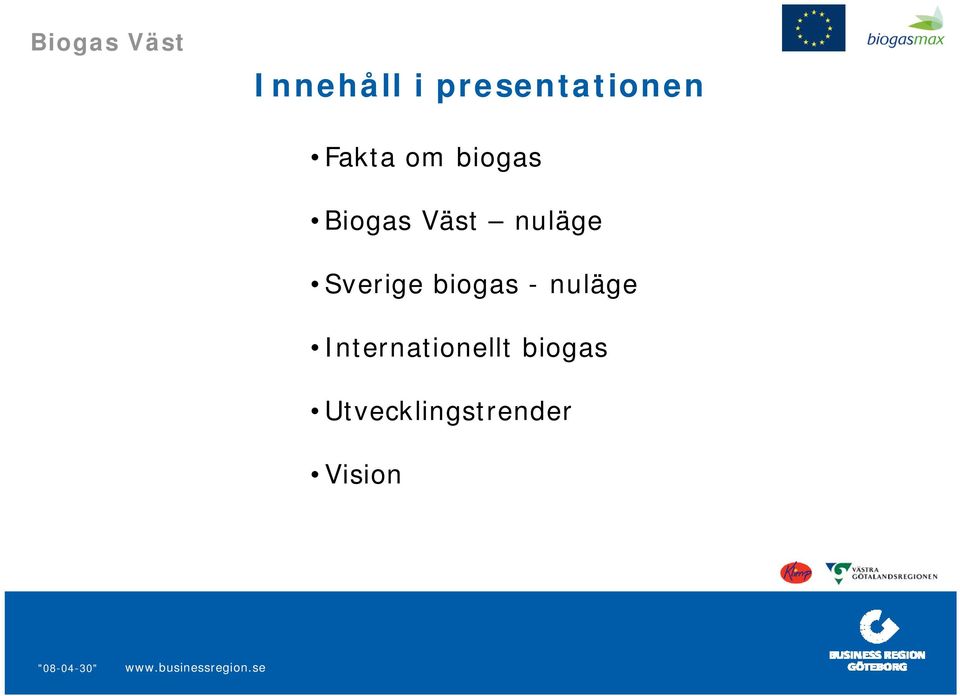 Sverige biogas - nuläge