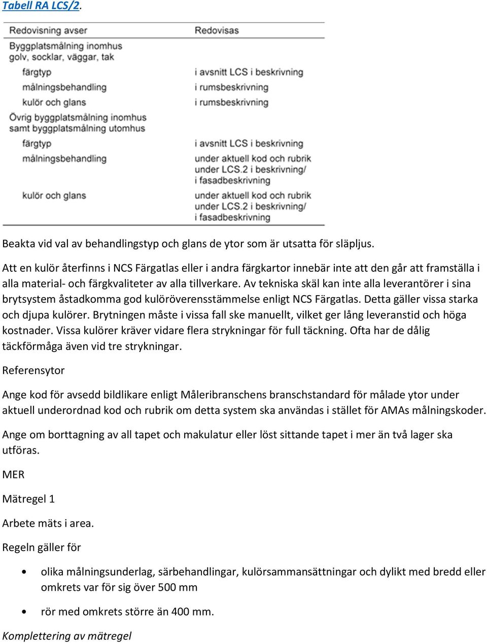 Av tekniska skäl kan inte alla leverantörer i sina brytsystem åstadkomma god kulöröverensstämmelse enligt NCS Färgatlas. Detta gäller vissa starka och djupa kulörer.