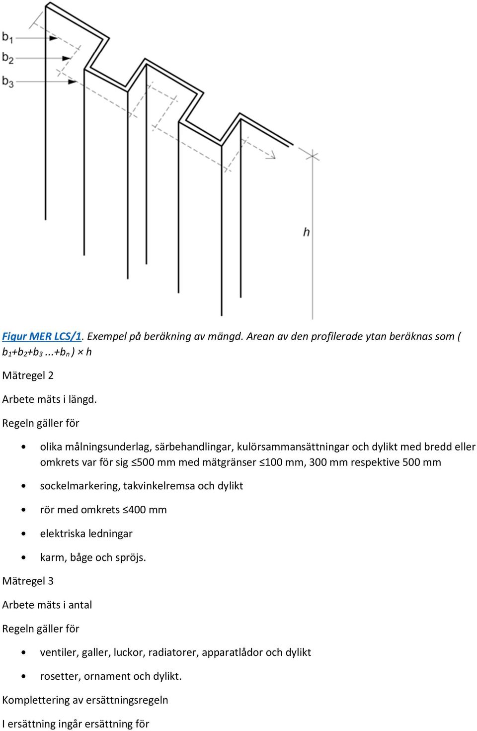 mm respektive 500 mm sockelmarkering, takvinkelremsa och dylikt rör med omkrets 400 mm elektriska ledningar karm, båge och spröjs.