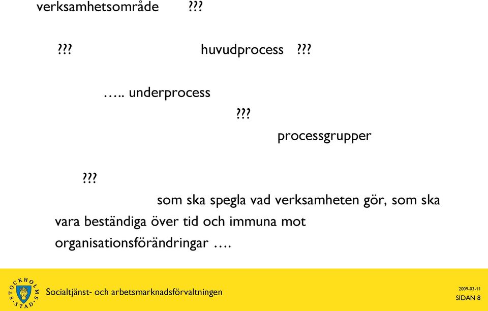 ?? som ska spegla vad verksamheten gör, som ska