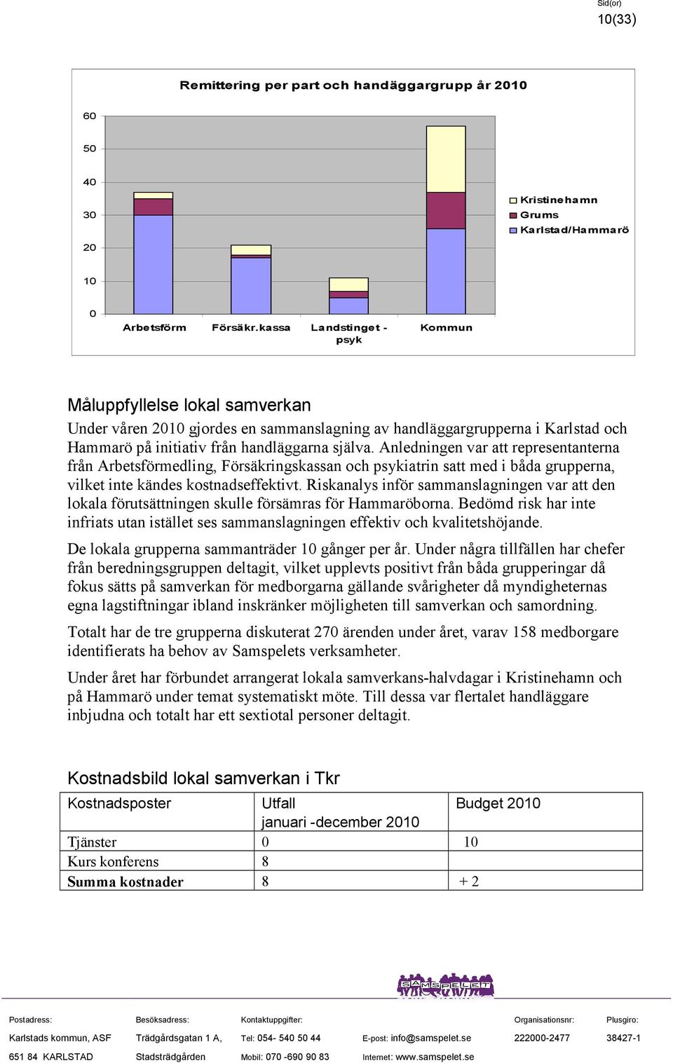 Anledningen var att representanterna från Arbetsförmedling, Försäkringskassan och psykiatrin satt med i båda grupperna, vilket inte kändes kostnadseffektivt.