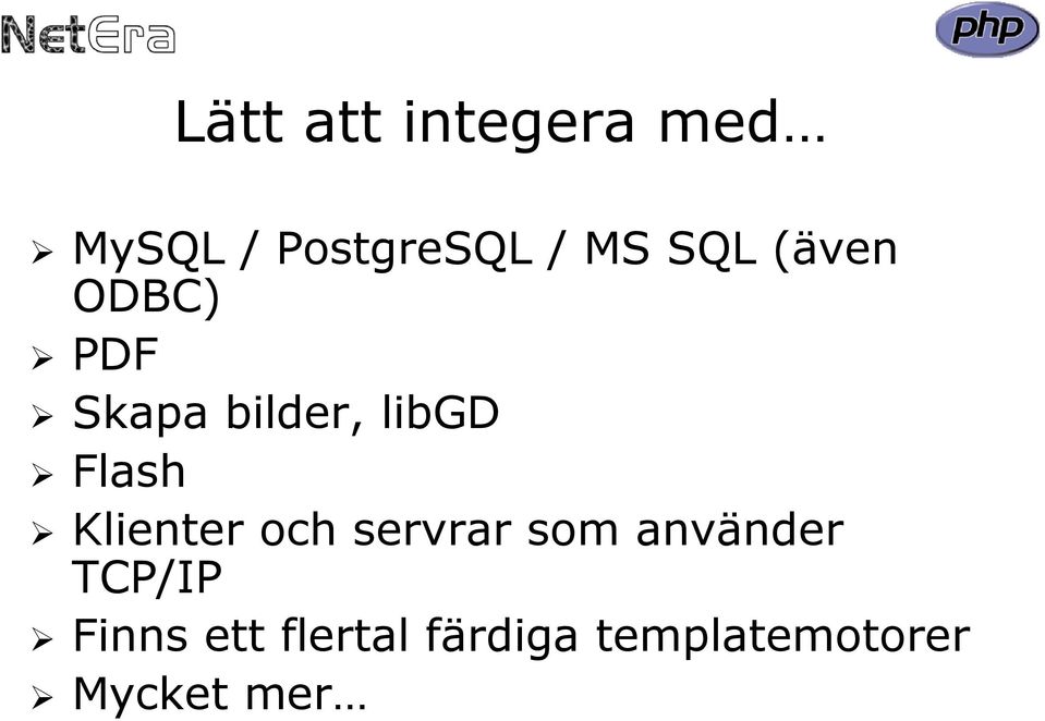 Klienter och servrar som använder TCP/IP Finns